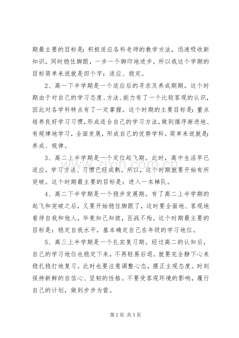 XX年高中学习计划书.docx_第2页