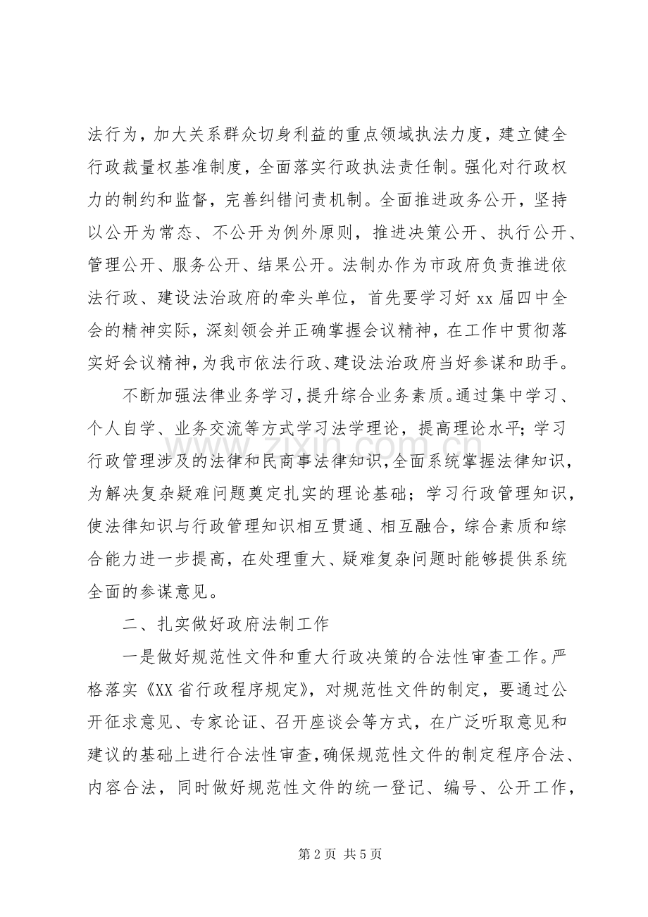 法制办XX年工作计划范文 .docx_第2页