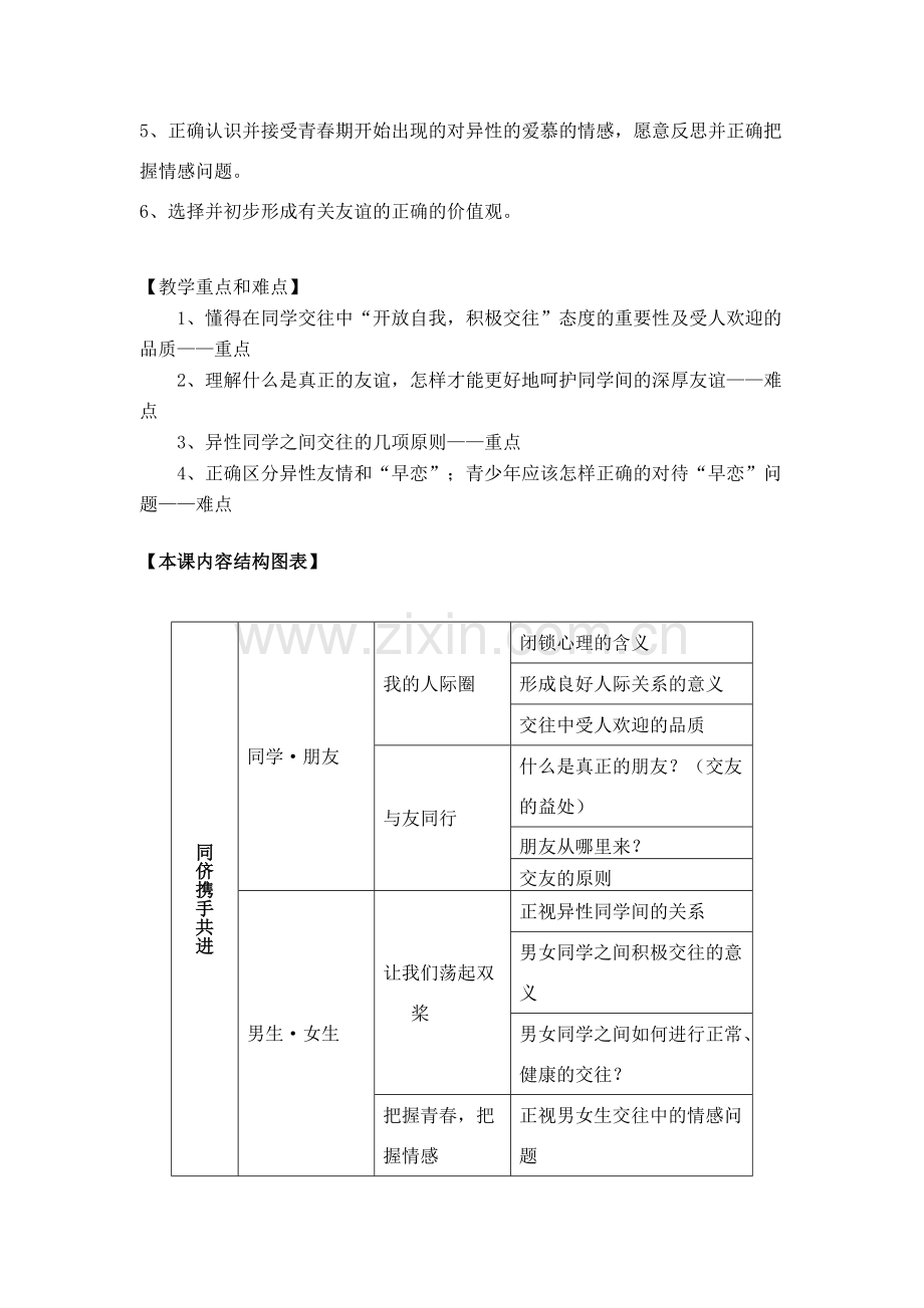 八年级政治上册 《同侪携手共进》教学提纲 人教新课标版.doc_第2页