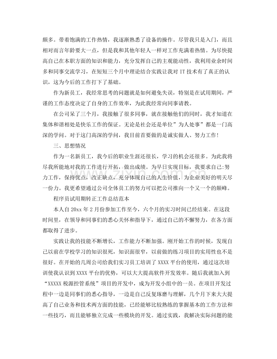 程序员的试用期转正工作总结范文 .docx_第2页