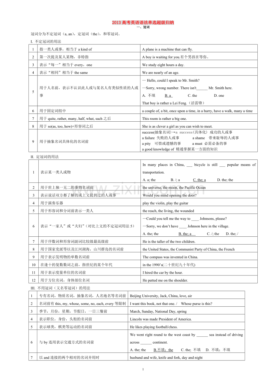 高考英语复习资料-2013高分宝典.doc_第1页