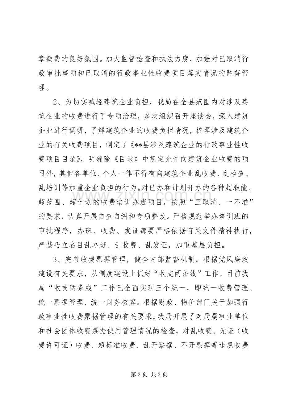 县规划和建设局企业治乱减负工作总结 .docx_第2页