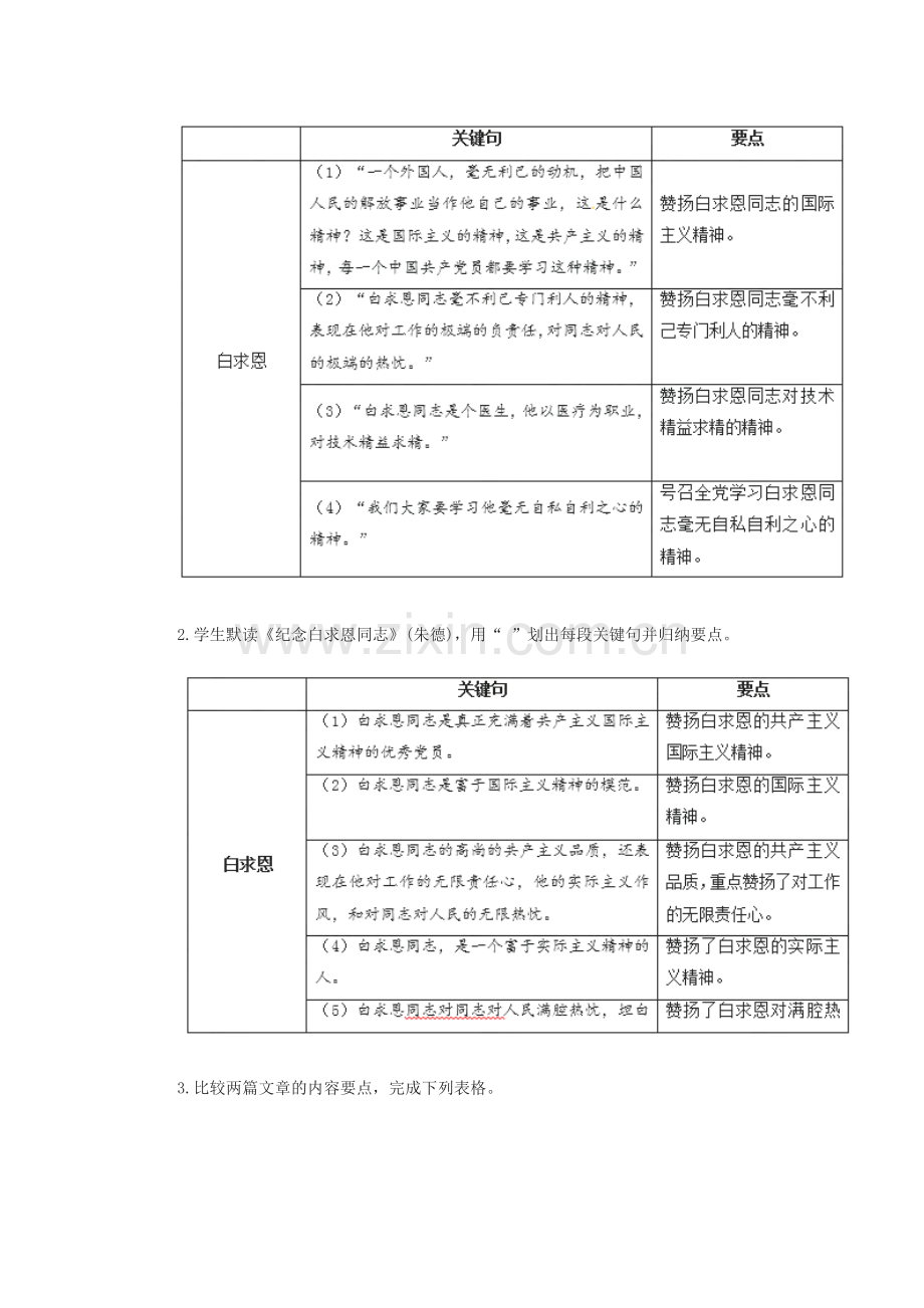 七年级语文上册 第4单元 第13课《纪念白求恩》教学设计 新人教版-新人教版初中七年级上册语文教案.doc_第3页