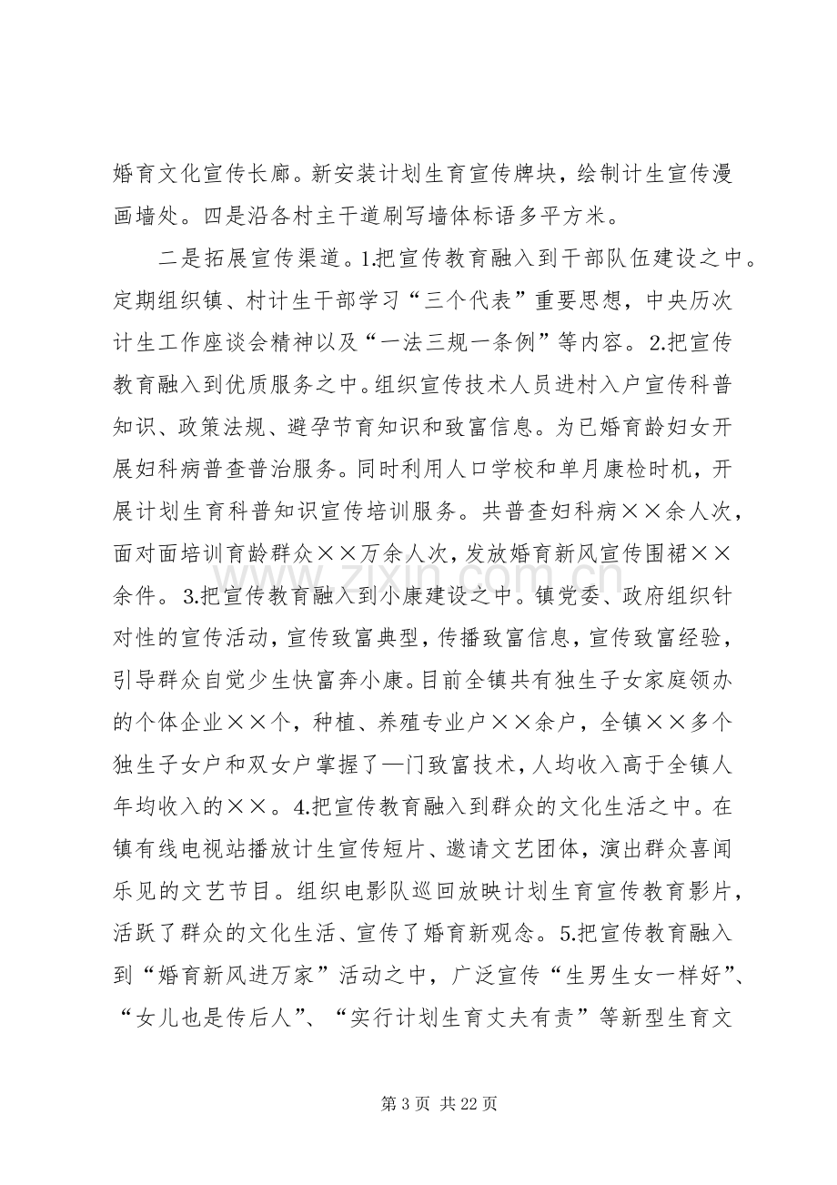 乡镇××年计划生育总结.docx_第3页