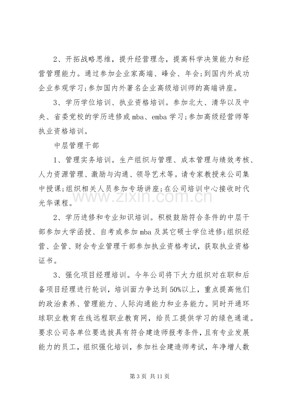 20XX年公司年度培训计划方案.docx_第3页