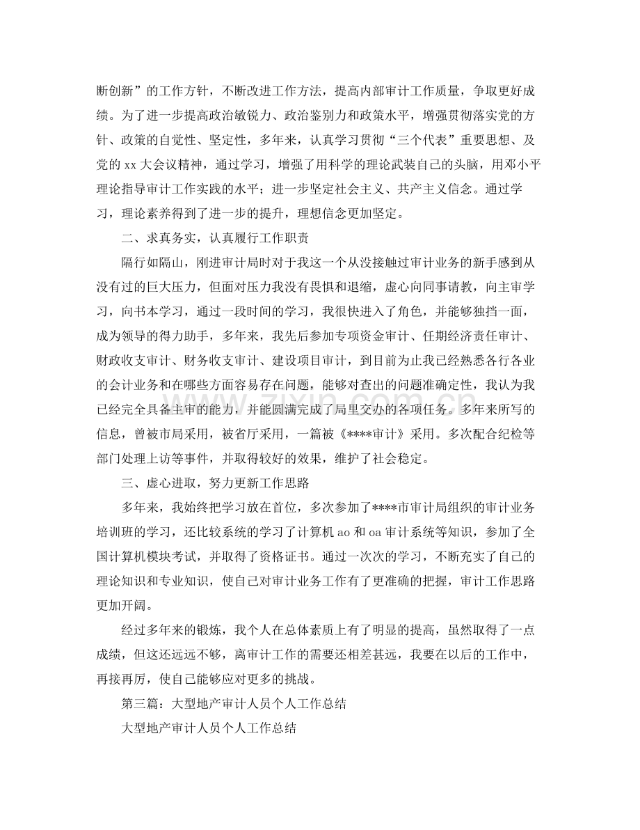 审计人员个人工作总结 .docx_第3页