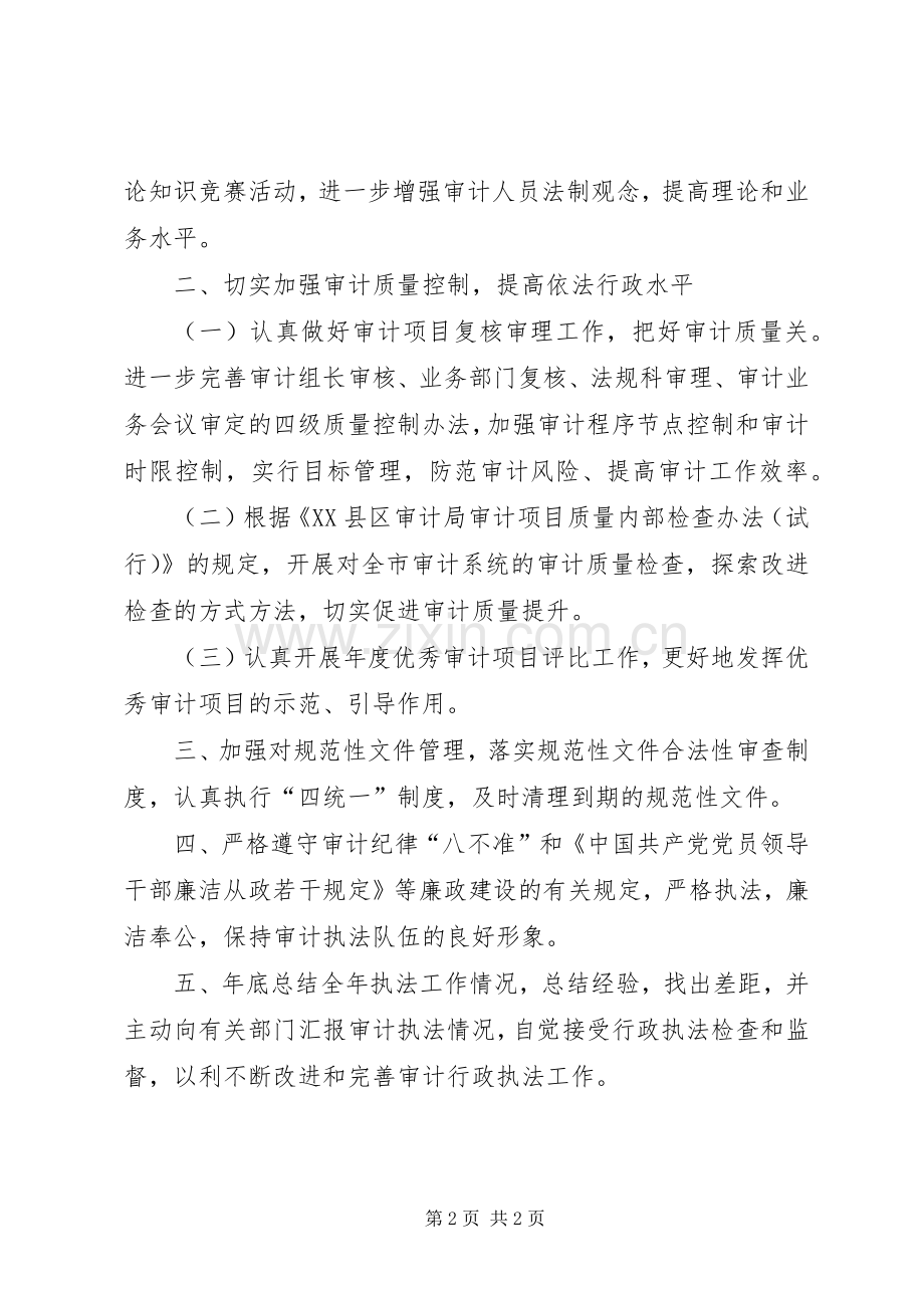 审计局年度依法行政工作安排 .docx_第2页