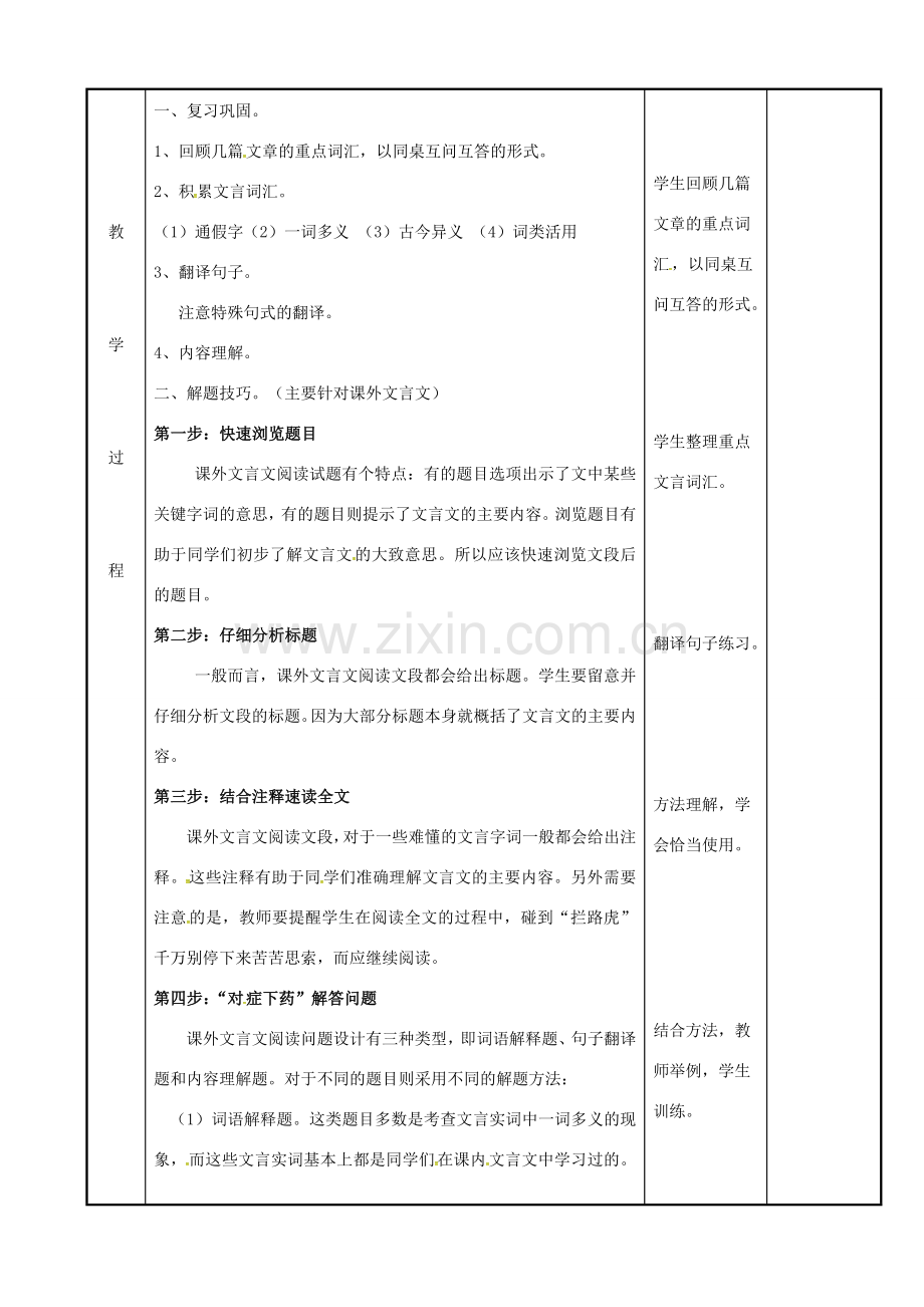 八年级语文下册 文言文专项复习 解题技巧指导教案 （新版）新人教版-（新版）新人教版初中八年级下册语文教案.doc_第2页