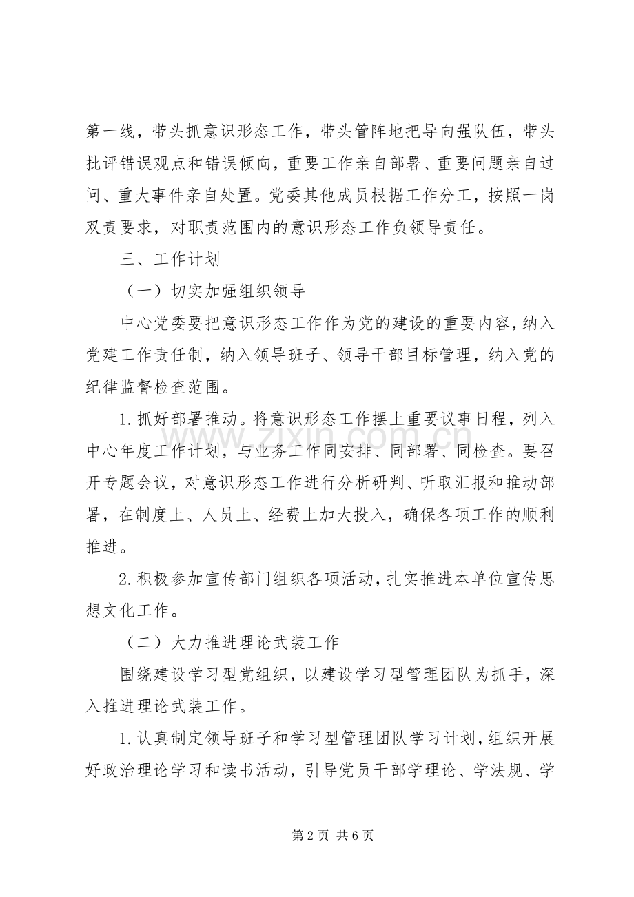 XX年意识形态工作计划要点 .docx_第2页