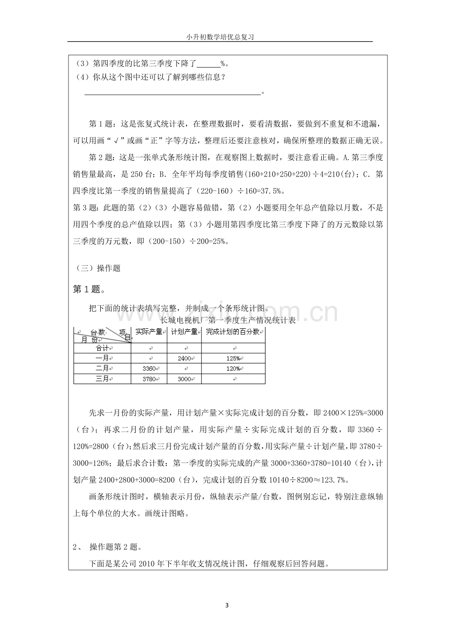 小升初数学培优总复习 10 统计的应用.doc_第3页