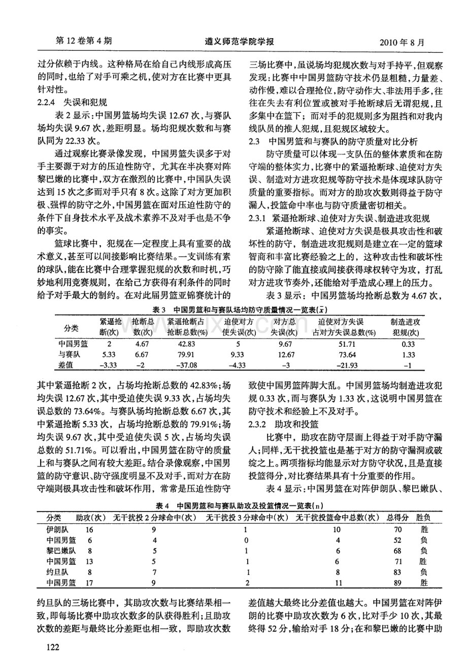 第25届亚洲男子篮球锦标赛中国队与西亚球队防守技术比较研究.pdf_第3页