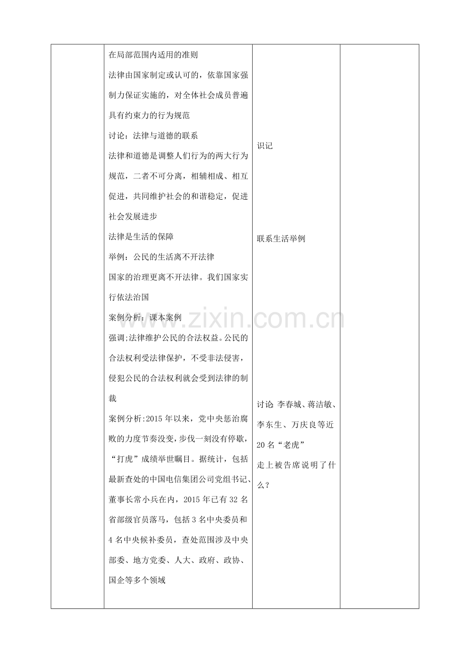 七年级政治下册 第六单元 走近法律 与法同行 第11课 法律就在我们身边 第2框 生活离不开法教案 鲁人版五四制-鲁人版初中七年级下册政治教案.doc_第2页