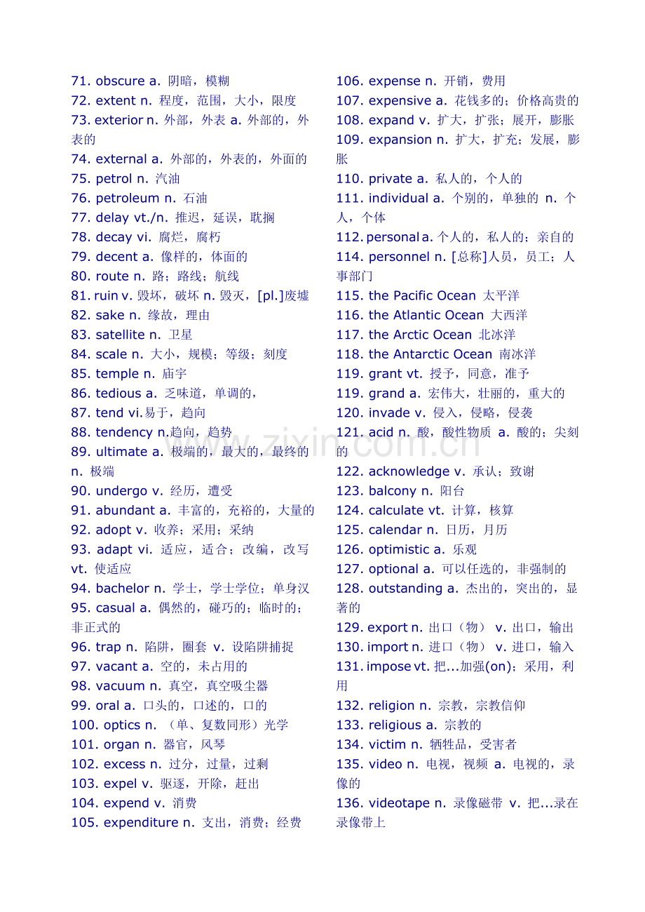 英语四级考试高频词汇.doc_第2页