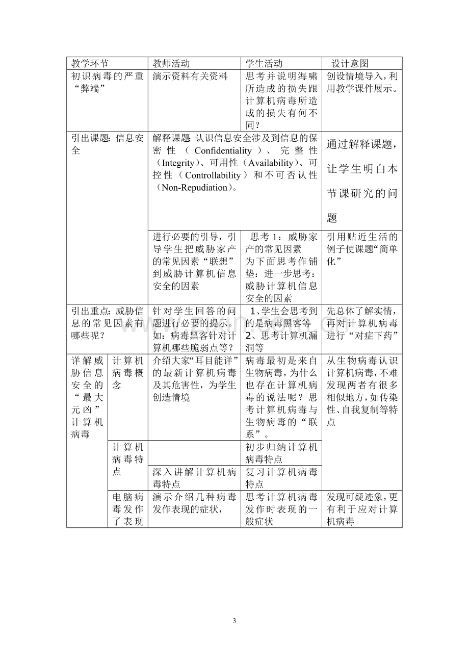 教科版信息技术（选修）--网络技术应用信息安全教学设计.doc_第3页