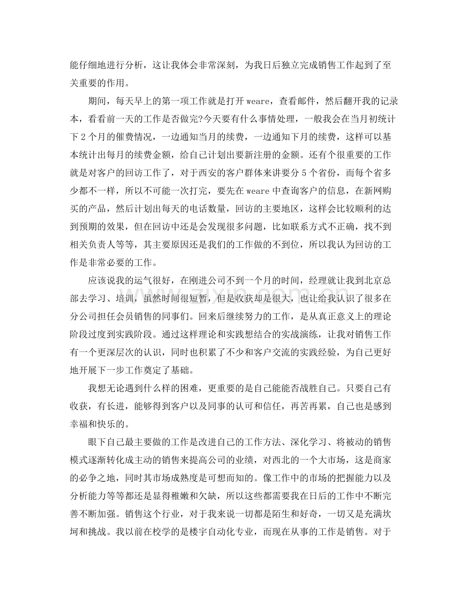 推销员个人试用期工作总结 .docx_第3页