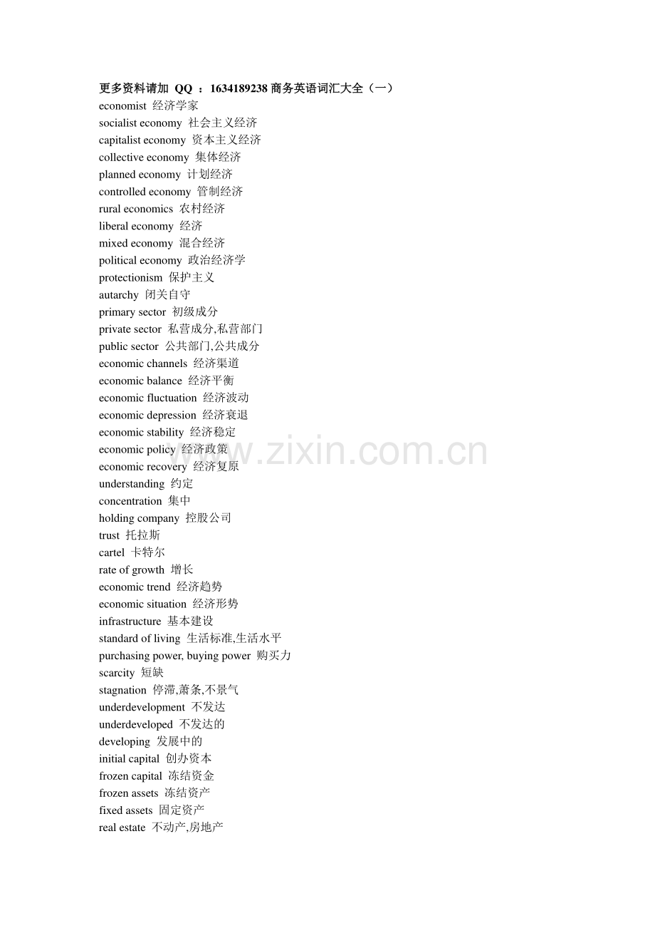 (必看)商务英语词汇大.doc_第1页