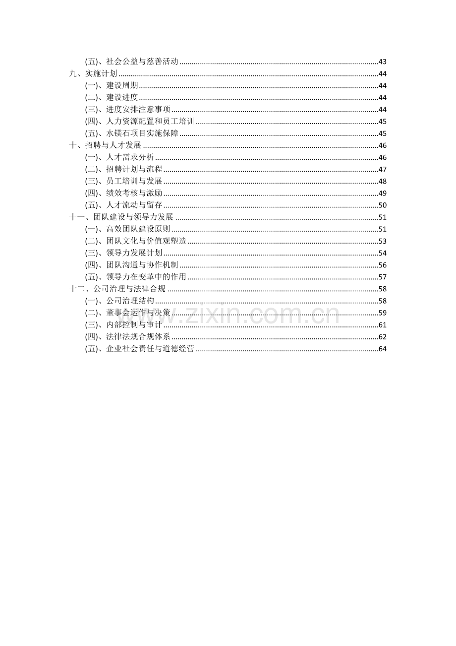 水镁石项目可行性分析报告.docx_第3页