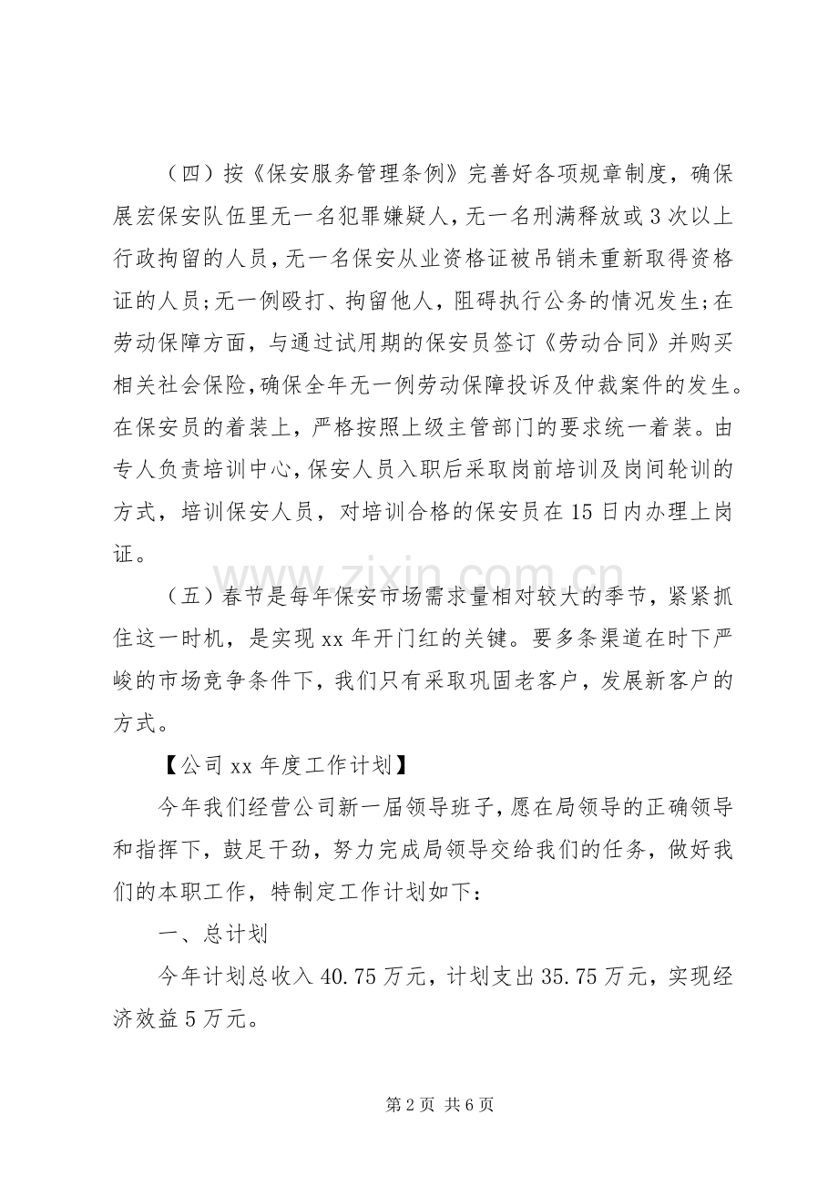 公司XX年度工作计划.docx_第2页