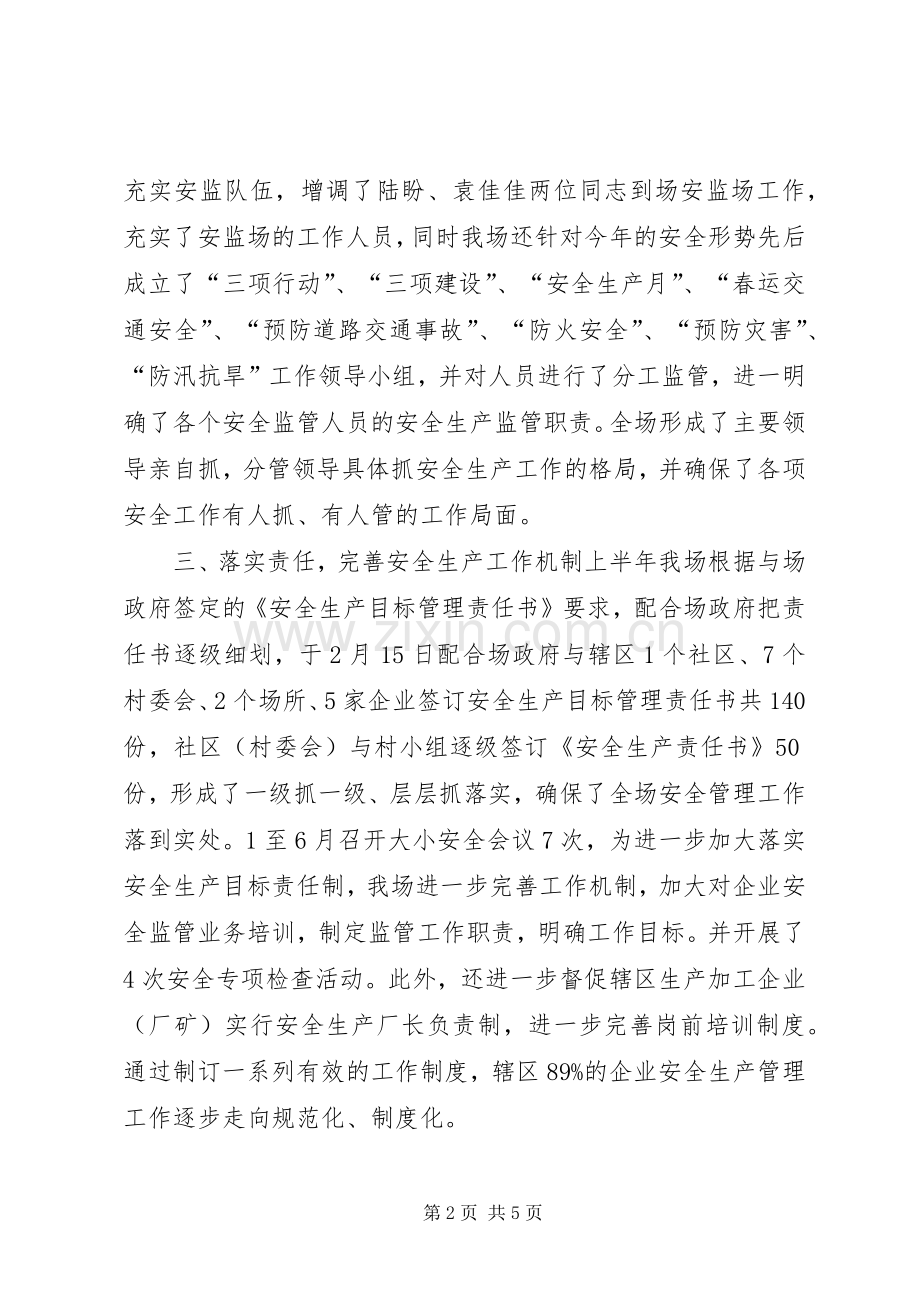 林场上半年安全生产工作总结及下半年工作计划.docx_第2页