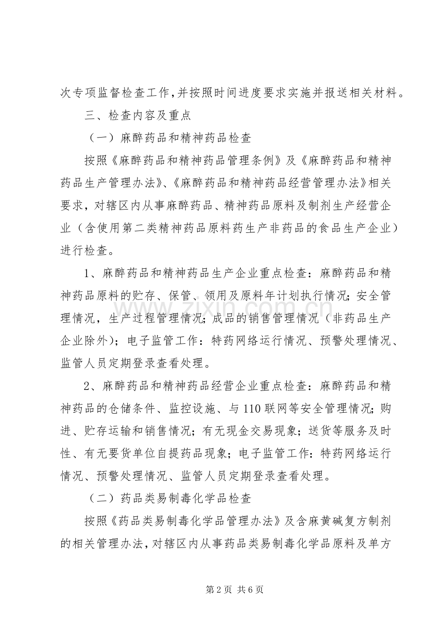 特殊药品监督检查工作计划.docx_第2页