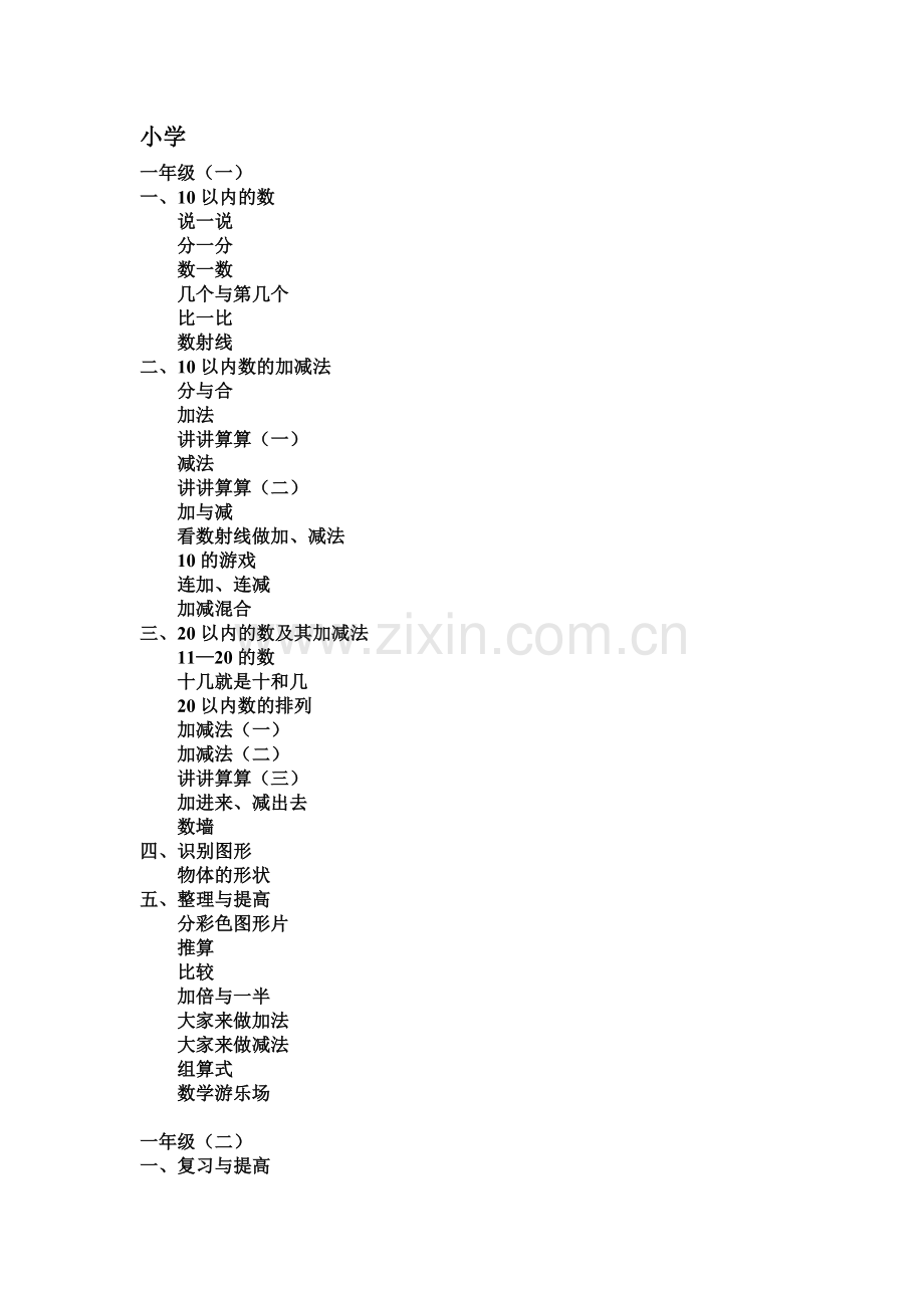 上海中小学数学教材目录.doc_第1页