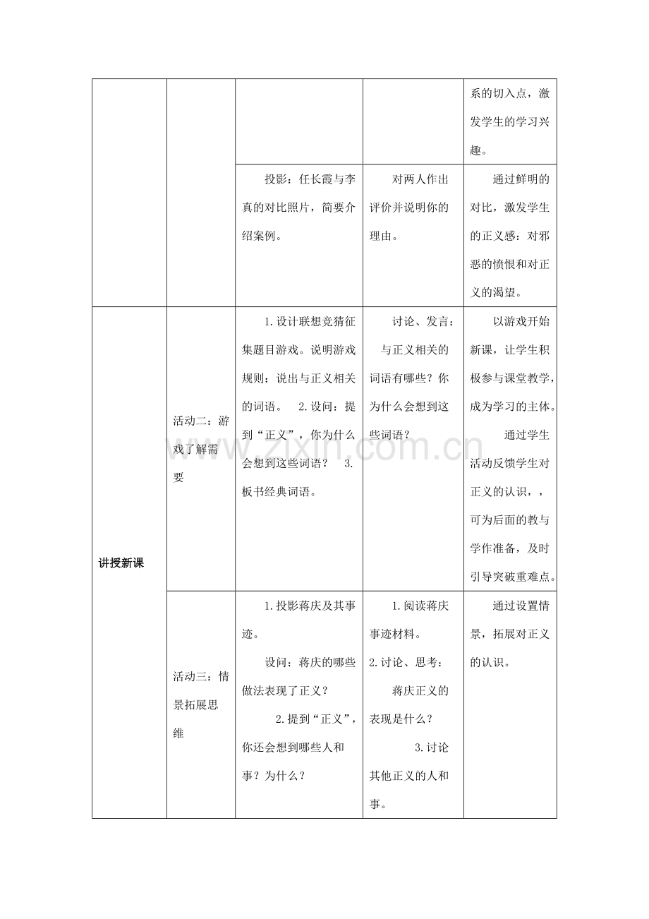 八年级思想品德下册 第四单元 我们崇尚公平和正义 第十课 我们维护正义 正义是人类良知的“声音” 自觉维护正义名师教案二 新人教版.doc_第3页