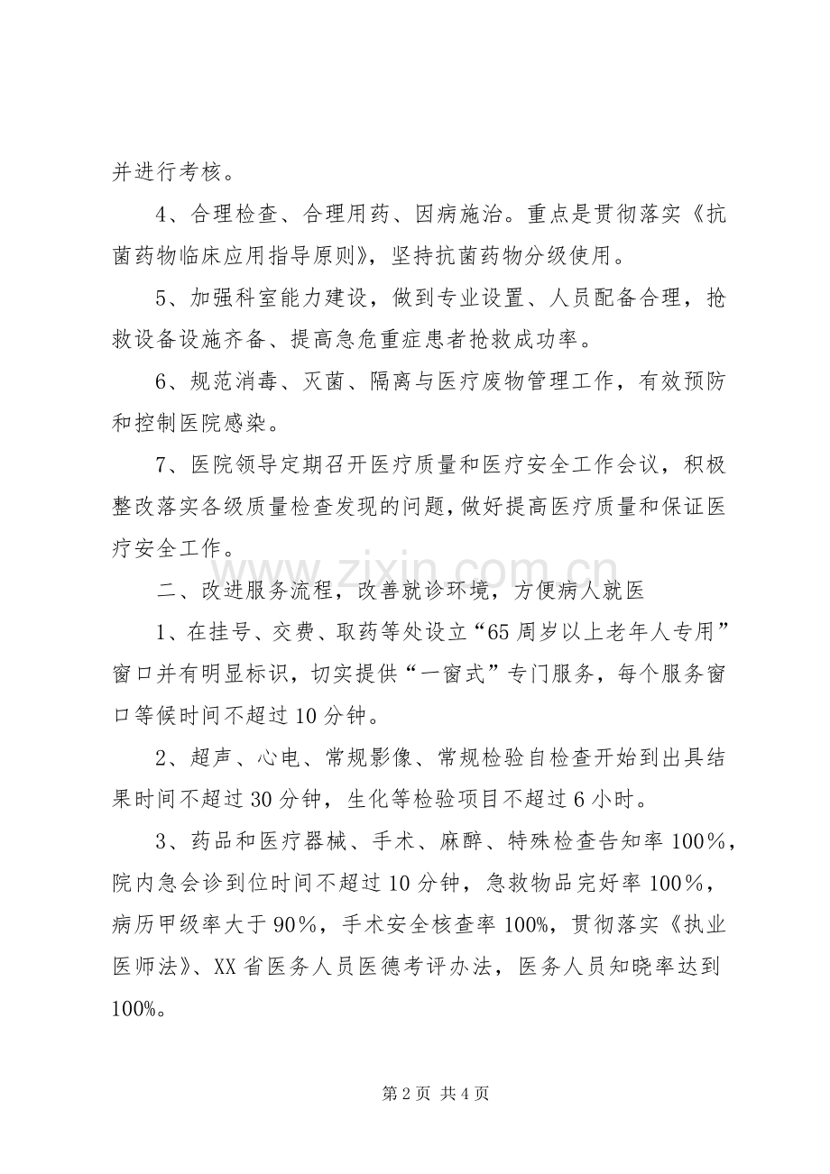 改善医疗服务行动计划工作总结 .docx_第2页