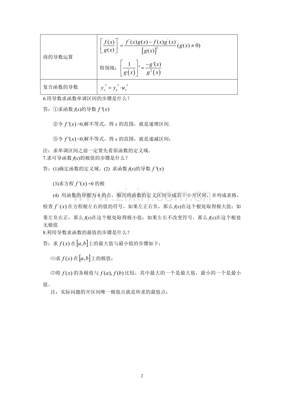 导数及其应用知识点.doc_第2页