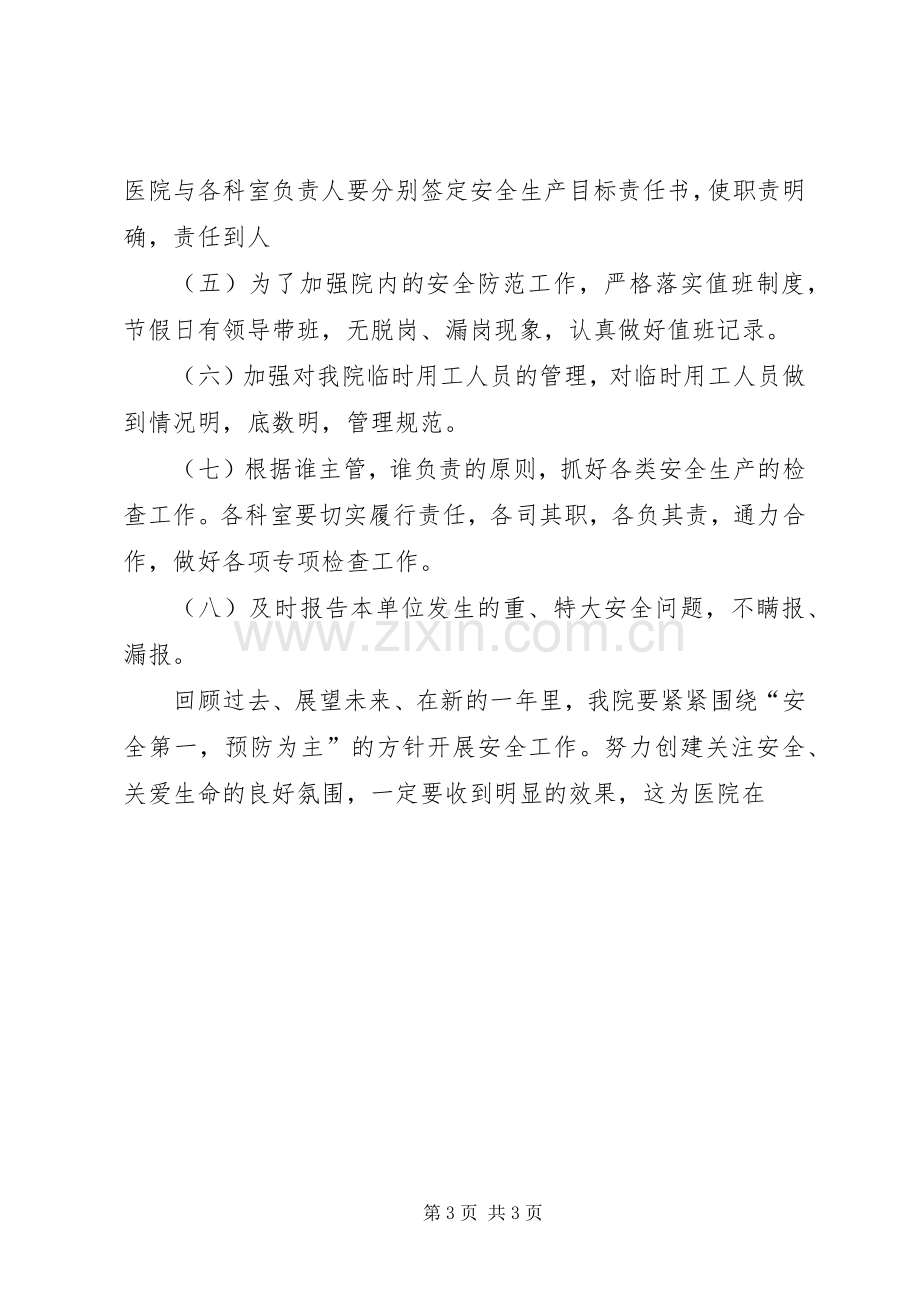 医院XX年综合治理安全生产工作计划.docx_第3页