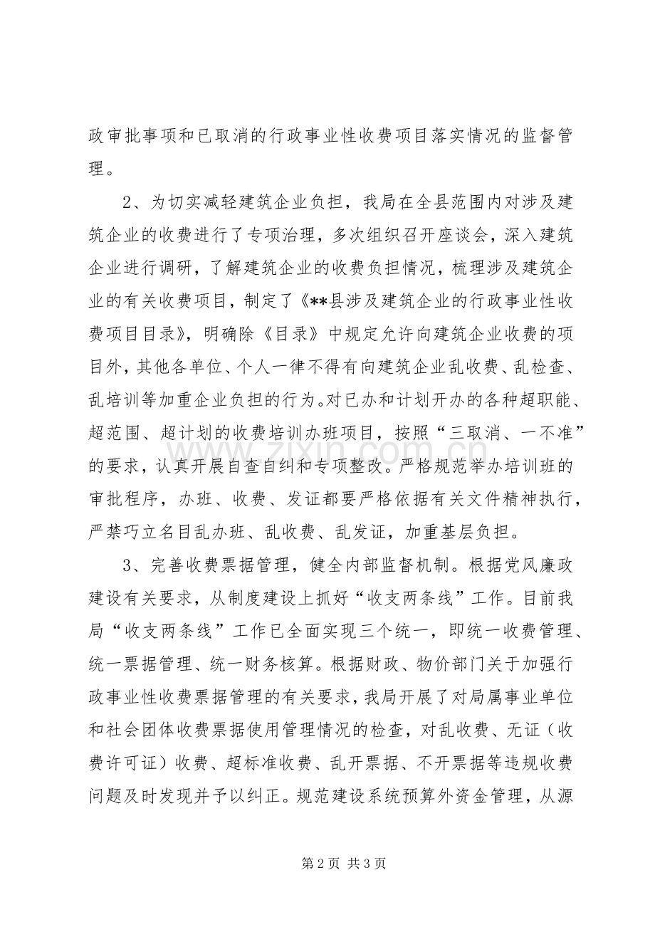 县规划和建设局企业治乱减负工作总结.docx_第2页