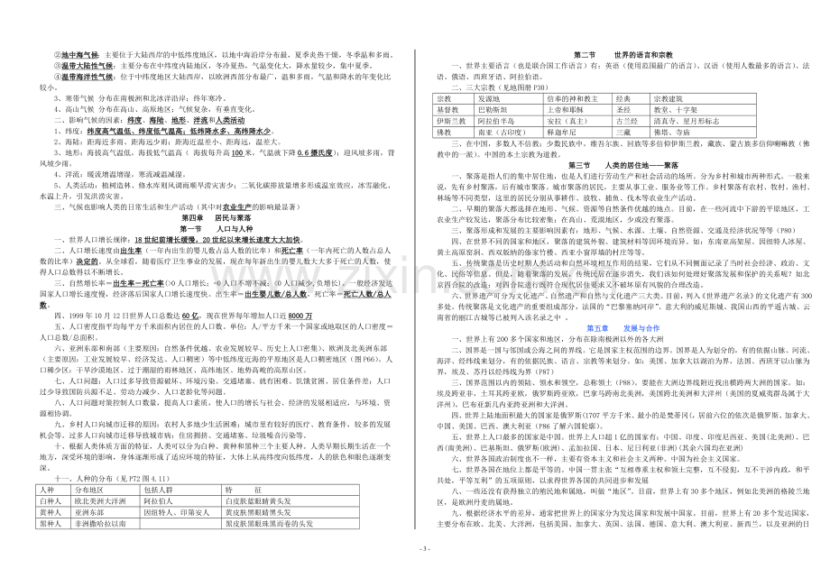 七上地理复习提纲(重新整理).doc_第3页