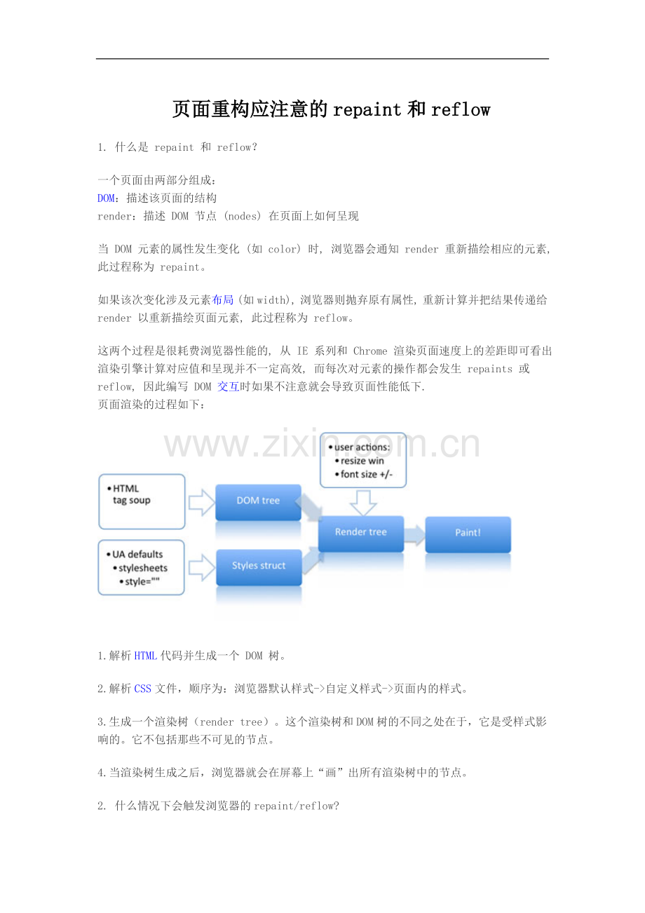 页面重构应注意repaint及reflow.doc_第1页