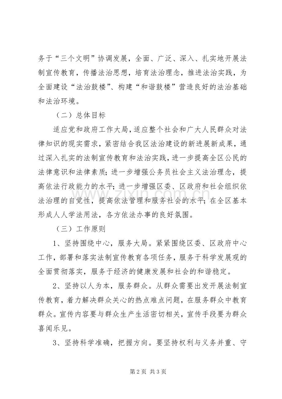 关于在全区公民中开展法制宣传教育的第五个五年规划 .docx_第2页