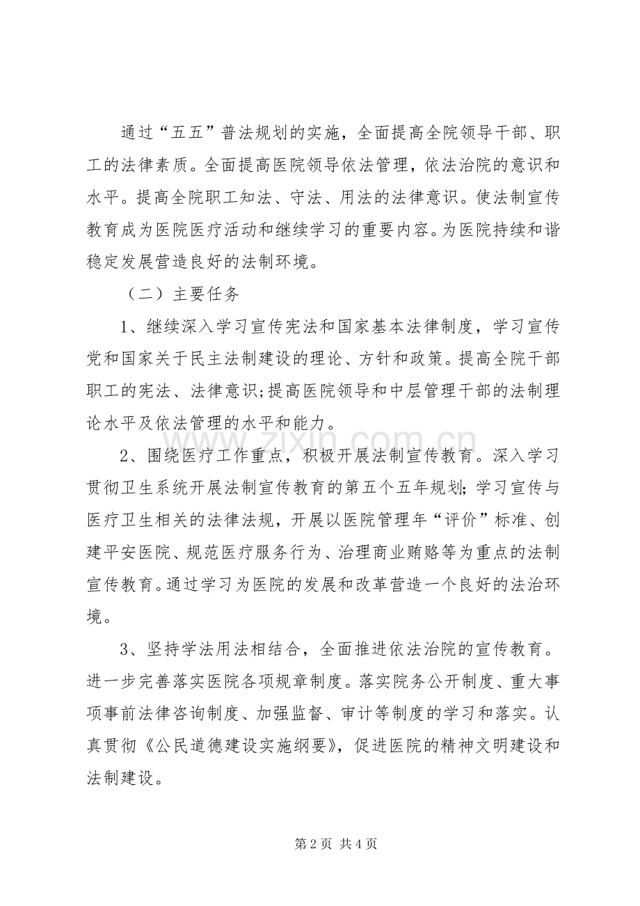 市人民医院五五普法规划方案 .docx_第2页