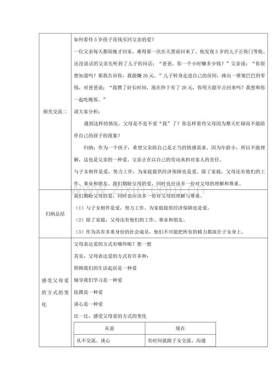 八年级道德与法治上册 第一单元 成长的空间 第一课 相亲相爱一家人 第2框 他们这样做的原因教学设计 人民版-人民版初中八年级上册政治教案.doc_第2页