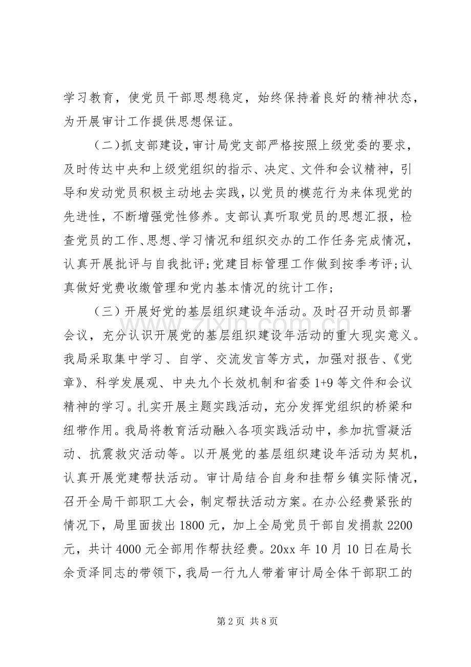 XX年度审计部工作计划.docx_第2页