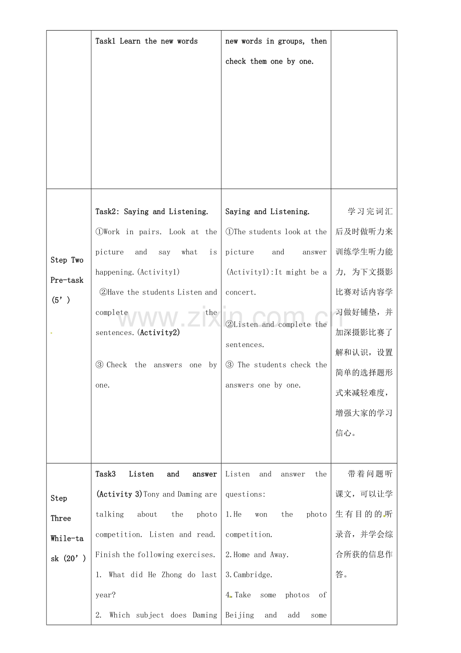 广东省惠东县教育教学研究室九年级英语上册 Module 11 Unit 1 He’s the boy who won the photo competition last year教案 （新版）外研版.doc_第2页