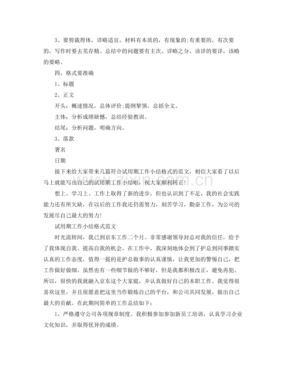 试用期工作总结格式【荐读】 .docx_第2页