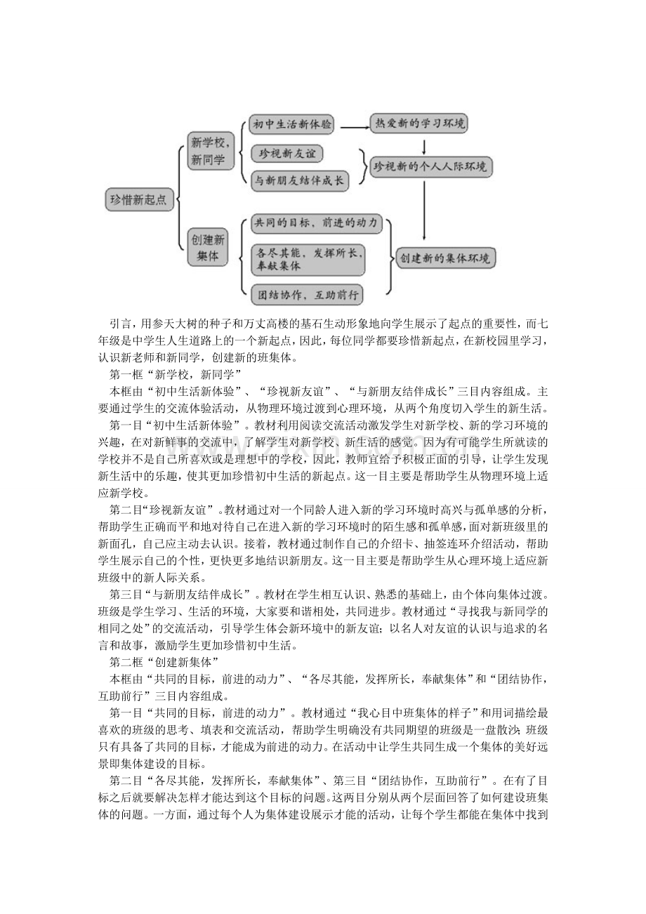 七年级政治上册 第一单元 第1课 珍惜新起点说课稿 新人教版-新人教版初中七年级上册政治教案.doc_第2页