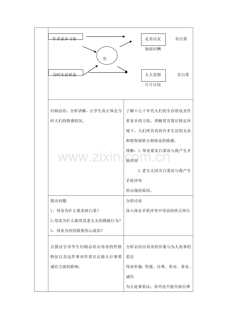 （秋季版）七年级语文上册 第6课《卖白菜》教学设计 苏教版-苏教版初中七年级上册语文教案.doc_第3页