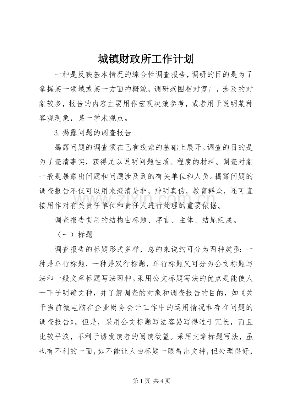 城镇财政所工作计划.docx_第1页