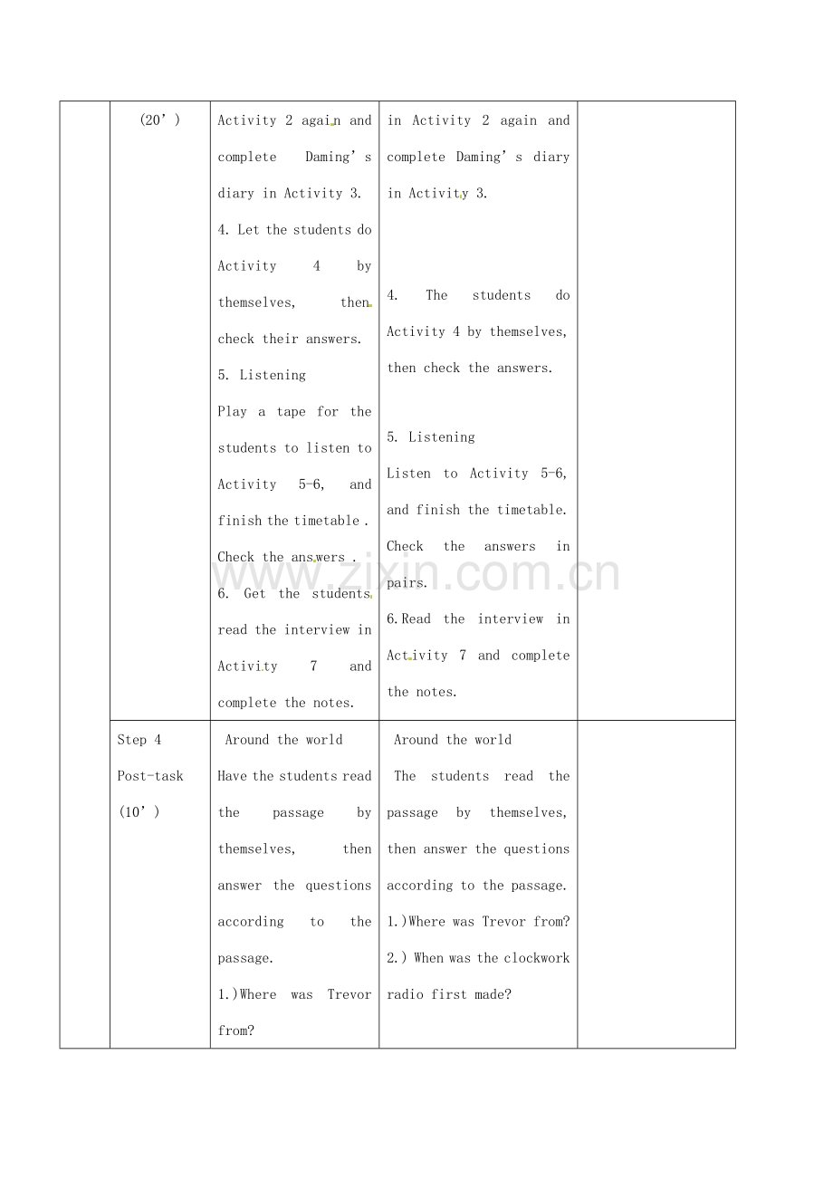 春八年级英语下册 Module 10 Unit 3 Language in use教案 （新版）外研版-（新版）外研版初中八年级下册英语教案.doc_第3页