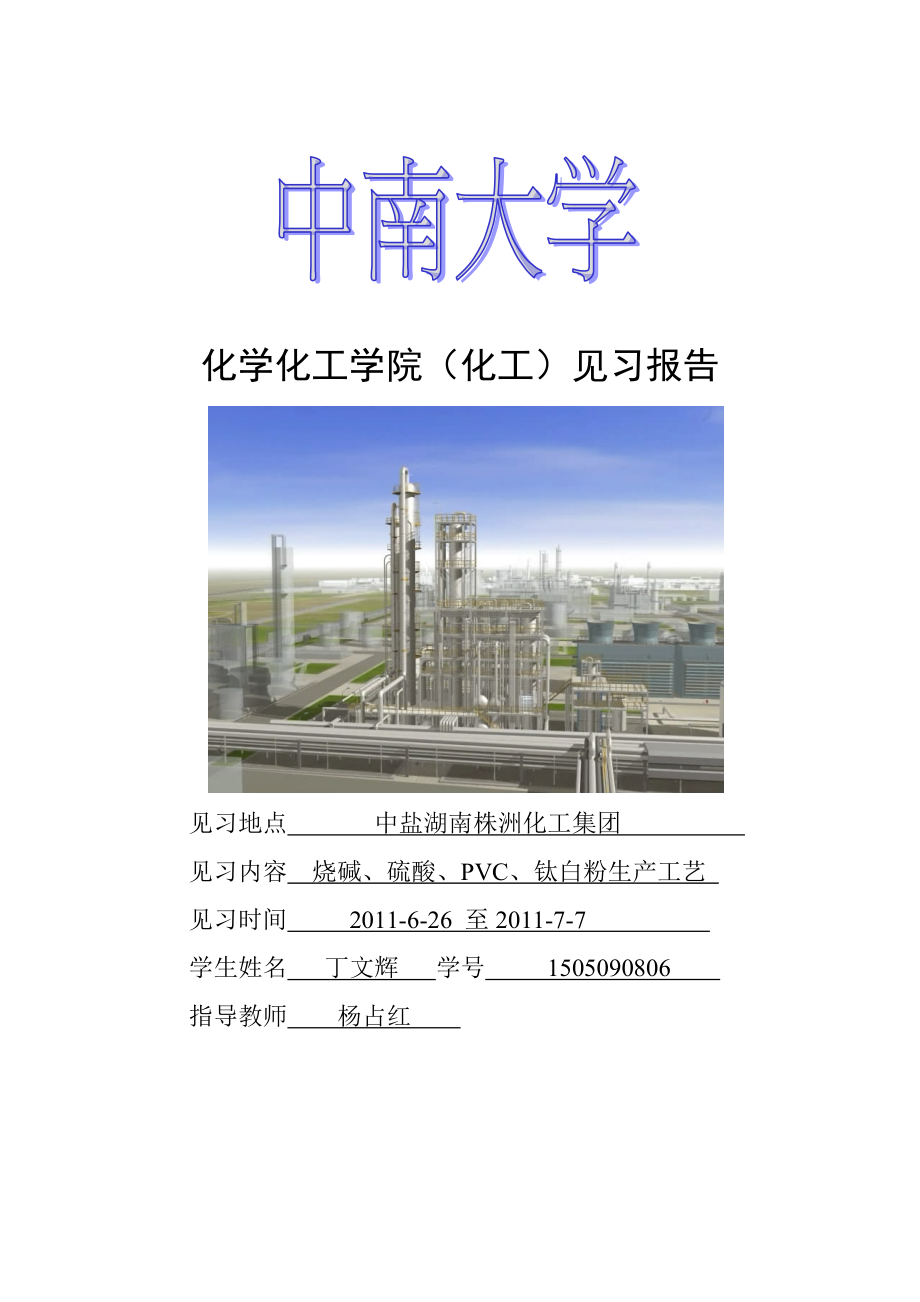 中南大学株洲化工厂见习报告.doc_第1页