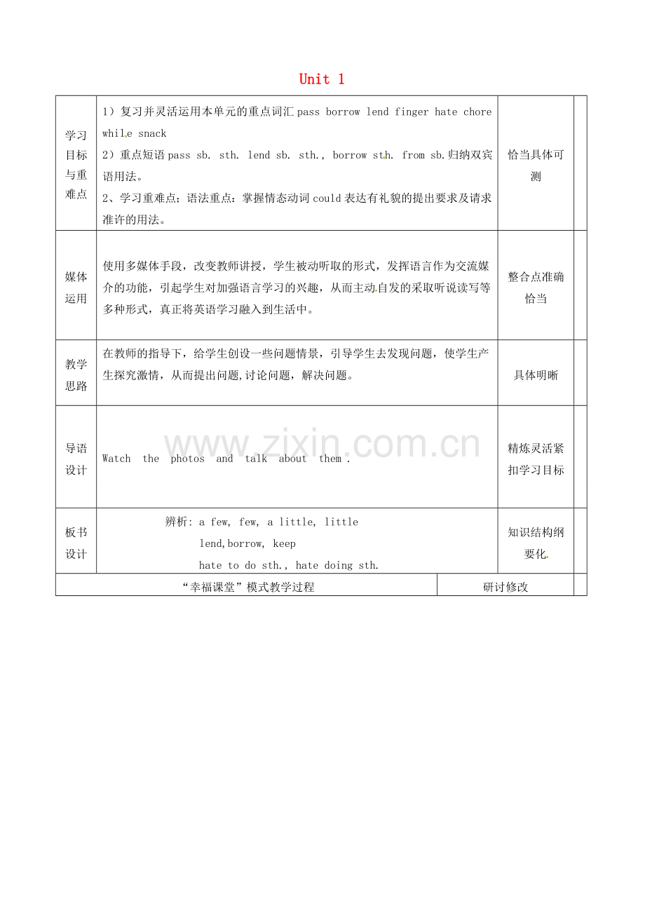 山东省淄博市沂源县鲁村镇八年级英语上册 Unit 1 Could you pleses clean your room语法专练教案 鲁教版五四制-鲁教版五四制初中八年级上册英语教案.doc_第1页