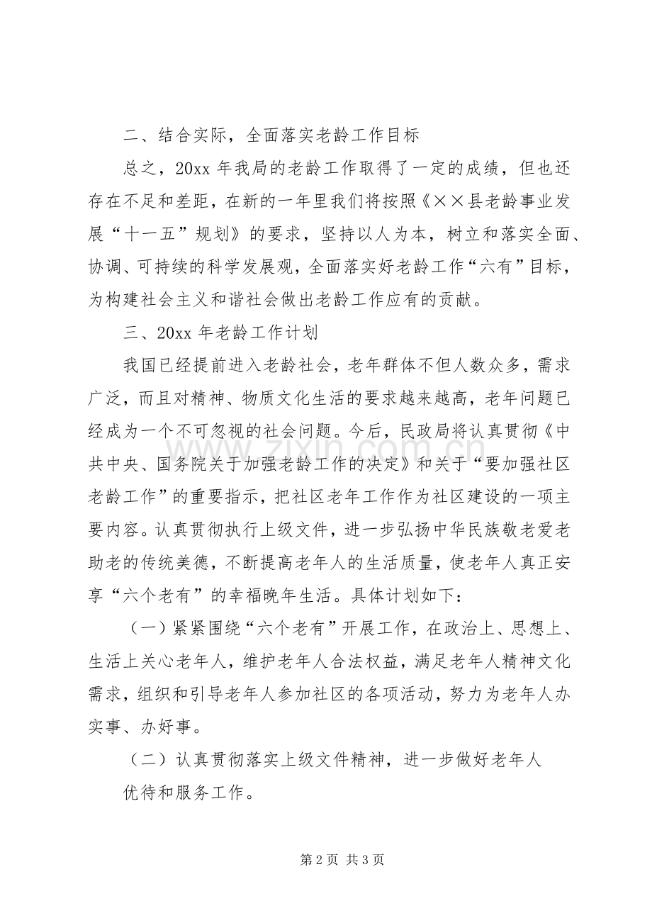 民政局老龄工作总结及老龄工作计划.docx_第2页