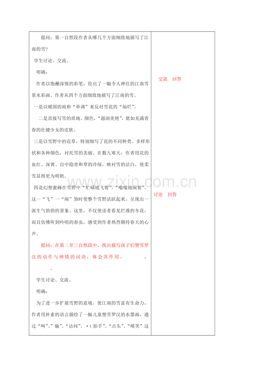 江苏省铜山区八年级语文下册 第二单元 6 雪教案 新人教版-新人教版初中八年级下册语文教案.doc_第3页