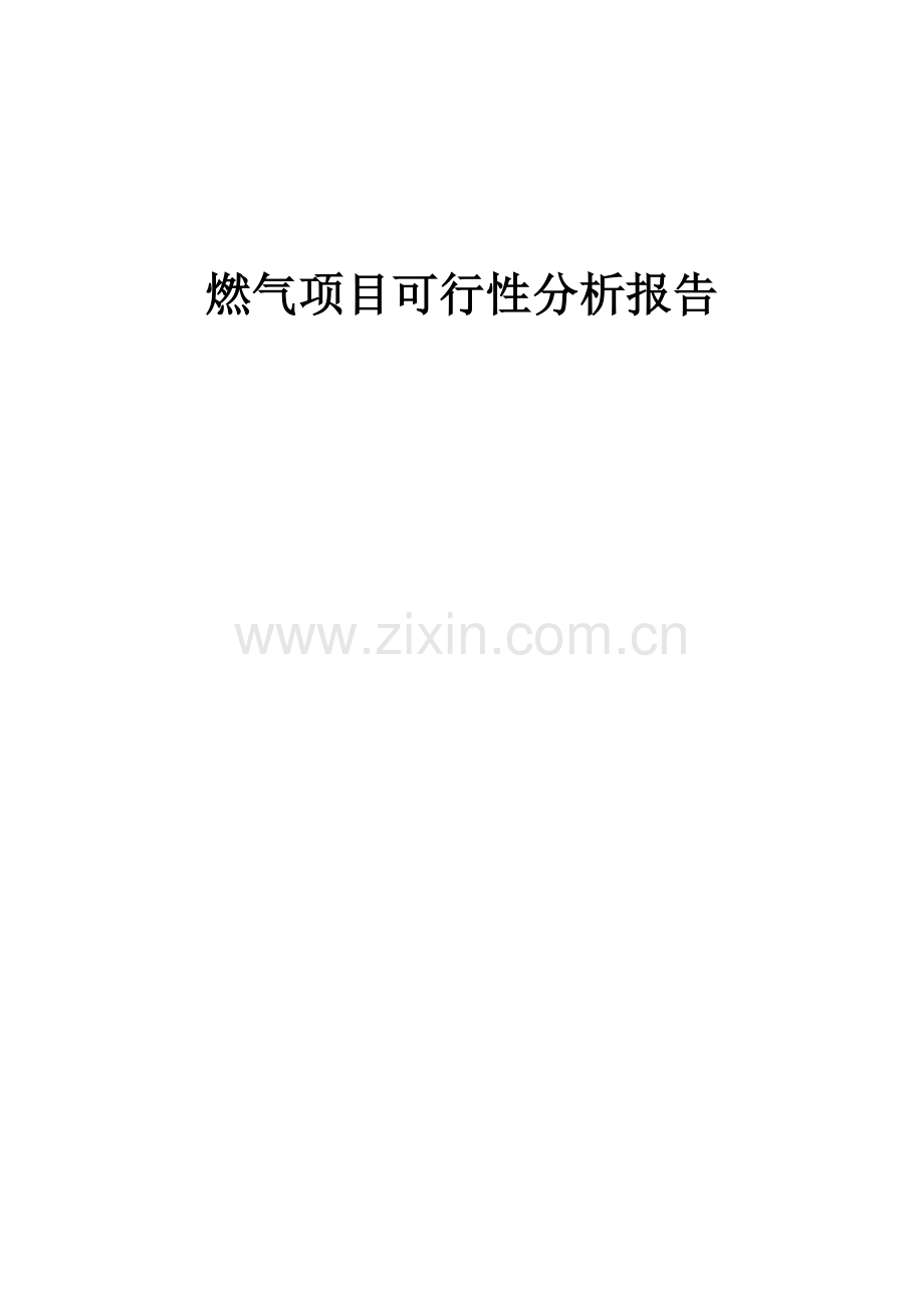 燃气项目可行性分析报告.docx_第1页