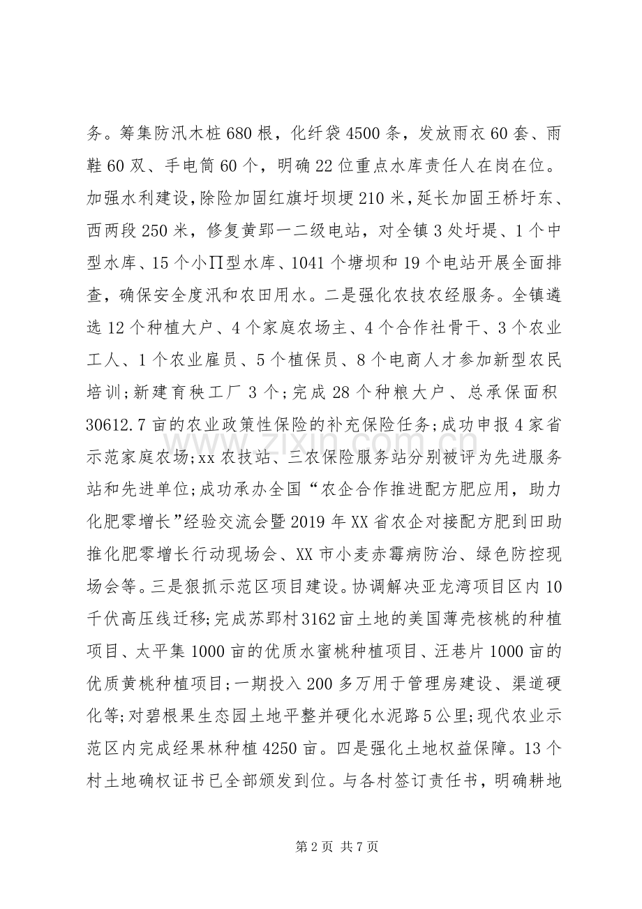 XX年上半年乡镇工作总结及下半年工作计划.docx_第2页