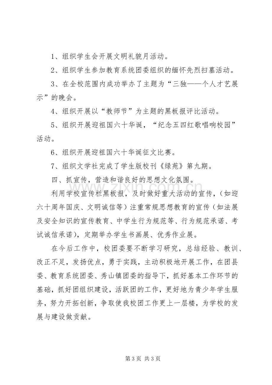 共青团委员会工作总结及计划范文.docx_第3页