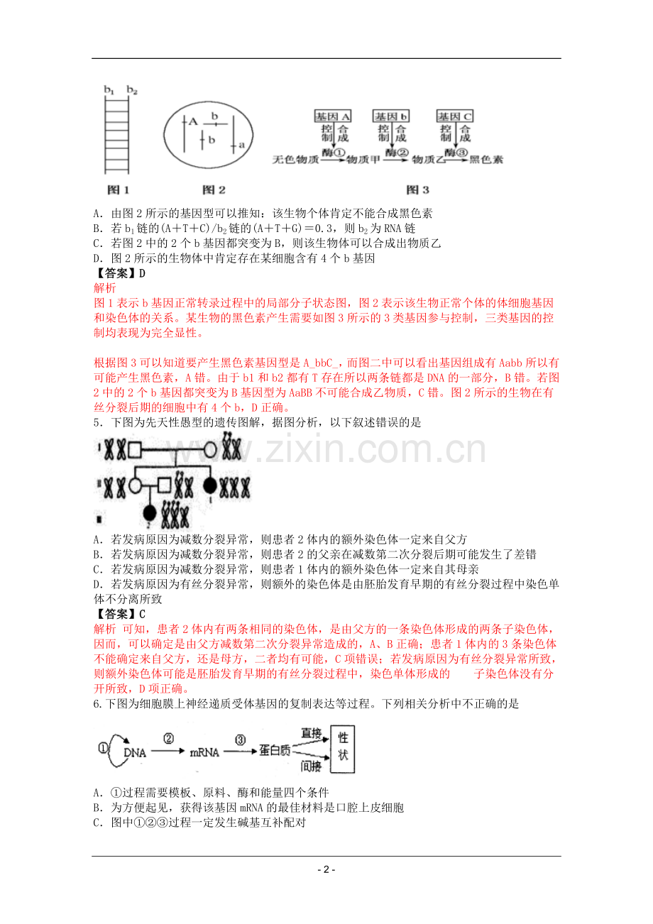 高考名师预测生物试题：知识点04遗传的分子、细胞基础.doc_第2页